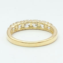 Load image into Gallery viewer, Ladies Yellow Gold 9ct (375, 9k) High Quality Graduating Pave Diamante Ring
