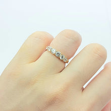 Load image into Gallery viewer, Ladies Yellow Gold 9ct (375, 9k) High Quality Graduating Pave Diamante Ring
