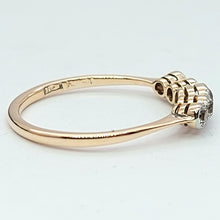 Load image into Gallery viewer, Ladies Rose Gold 15ct (625, 15k) Antique White Natural Sapphires Minimal Ring

