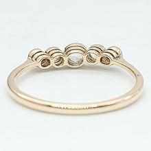 Load image into Gallery viewer, Ladies Rose Gold 15ct (625, 15k) Antique White Natural Sapphires Minimal Ring

