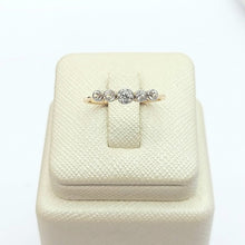 Load image into Gallery viewer, Ladies Rose Gold 15ct (625, 15k) Antique White Natural Sapphires Minimal Ring
