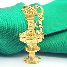 Load image into Gallery viewer, Water Fountain Yellow Gold 18ct (750, 18K) Rare Solid Artisan Antique Pendant
