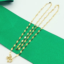 Load image into Gallery viewer, Ladies Italian Yellow Gold 9ct (375, 9K) Dainty Flake Link Necklace

