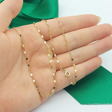 Load image into Gallery viewer, Ladies Italian Yellow Gold 9ct (375, 9K) Dainty Flake Link Necklace
