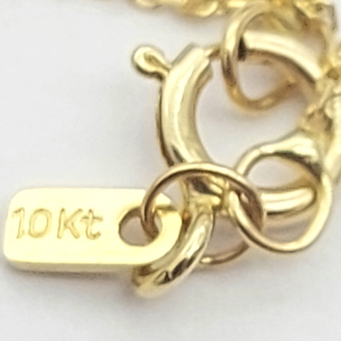 Ladies Yellow Gold 10ct (417, 10K) High Quality Dainty 'Y' Minimal Bracelet