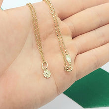Load image into Gallery viewer, Ladies Yellow Gold 10ct (417, 10K) Diamond Four Leaf Clover Belcher Necklace
