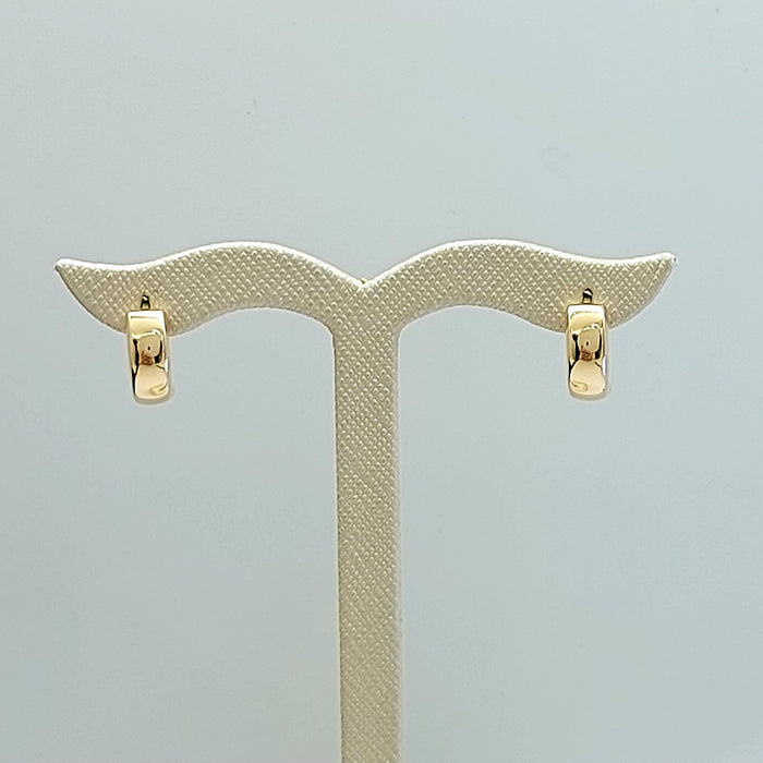 Ladies Yellow Gold 10ct (417, 10K) MHJ Smooth Plain Round Petite Hoops