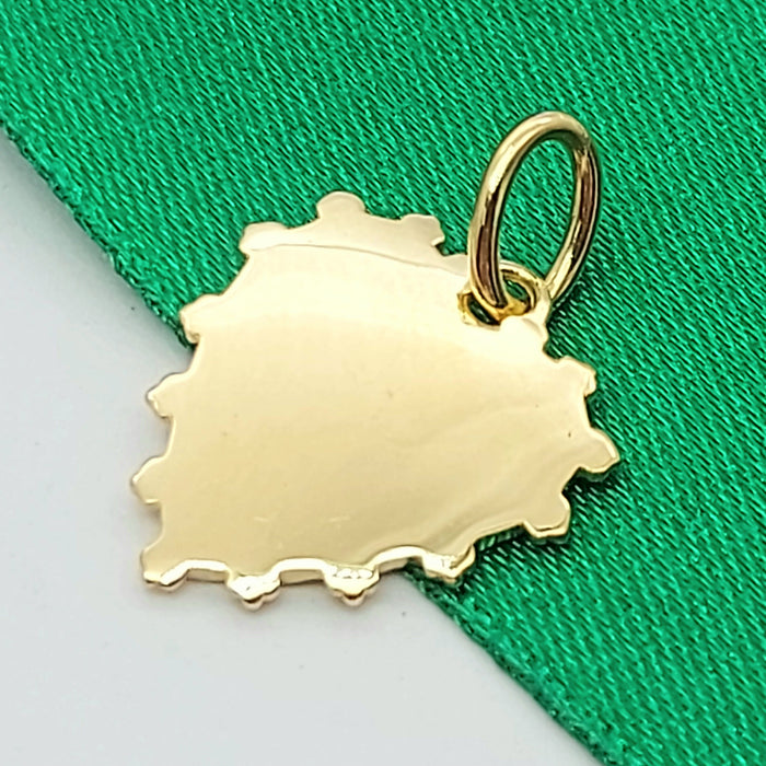 Starburst Design Heart Yellow Gold 10ct (417, 10K) High Quality MHJ Pendant