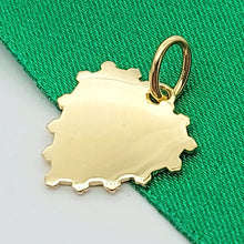 Load image into Gallery viewer, Starburst Design Heart Yellow Gold 10ct (417, 10K) High Quality MHJ Pendant
