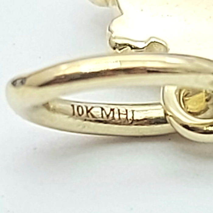 Starburst Design Heart Yellow Gold 10ct (417, 10K) High Quality MHJ Pendant