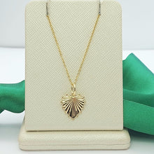 Load image into Gallery viewer, Starburst Design Heart Yellow Gold 10ct (417, 10K) High Quality MHJ Pendant
