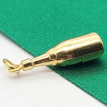 Load image into Gallery viewer, Champagne Bottle Yellow Gold 9ct (375, 9K) Rare High Quality Pendant

