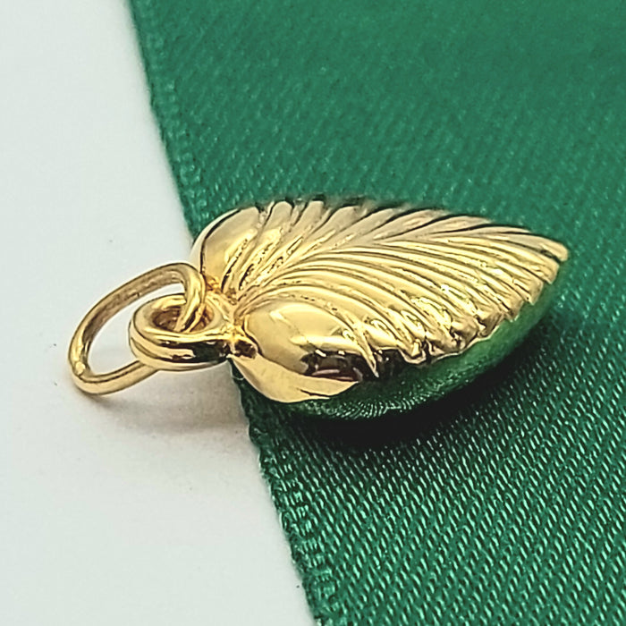 Rib-Cage Heart Yellow Gold 9ct (375, 9K) Rare High Quality Pendant
