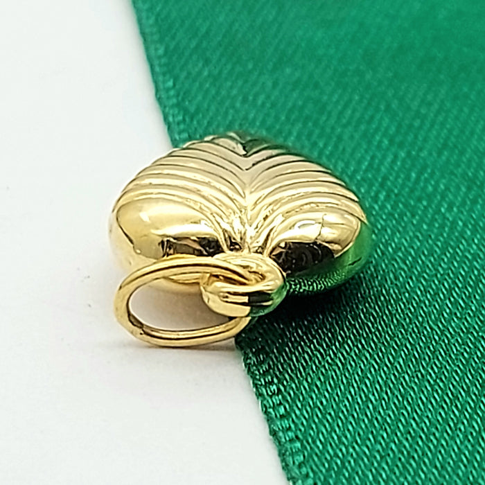 Rib-Cage Heart Yellow Gold 9ct (375, 9K) Rare High Quality Pendant