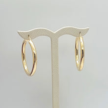 Load image into Gallery viewer, Ladies Italian Yellow Gold 9ct (375, 9K) Smooth Plain Large Hoops
