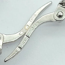 Load image into Gallery viewer, Ladies White Gold 9ct (375, 9K) High Quality Unique Twisted Patterned Hoops
