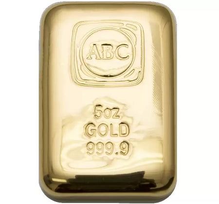 5oz ABC Bullion Gold Cast Bar