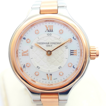 Frederique Constant Two Tone Stainless Steel Quartz FC-281WH3ER2B Ladies Watch