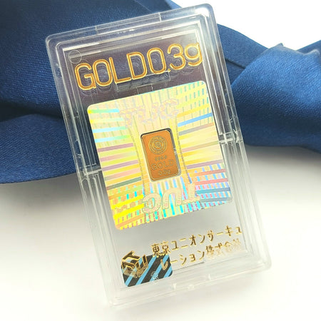 TUC Tanaka Kikinzoku Pure Gold Tablet 24ct (999, 24k) 0.3g Holographic Clear