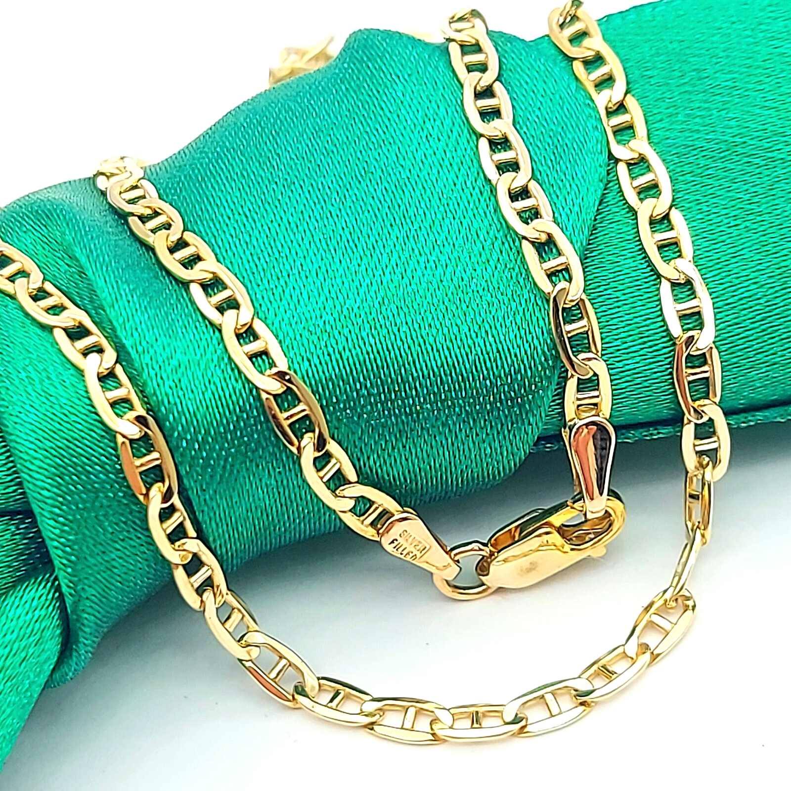 Ladies Yellow Gold 9ct (375, 9k) High Quality Mariner Curb Link Chain Necklace
