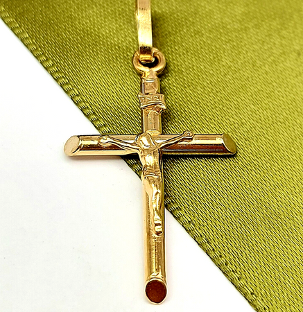 Unisex Yellow Gold 18ct (750, 18K) High Quality Jesus Christ Crucifix Pendant