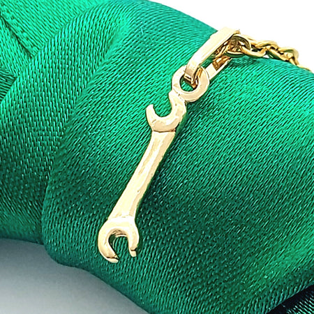 Open Ended Wench Tool Yellow Gold 9ct (375, 9K) Vintage Rare Handmade Pendant