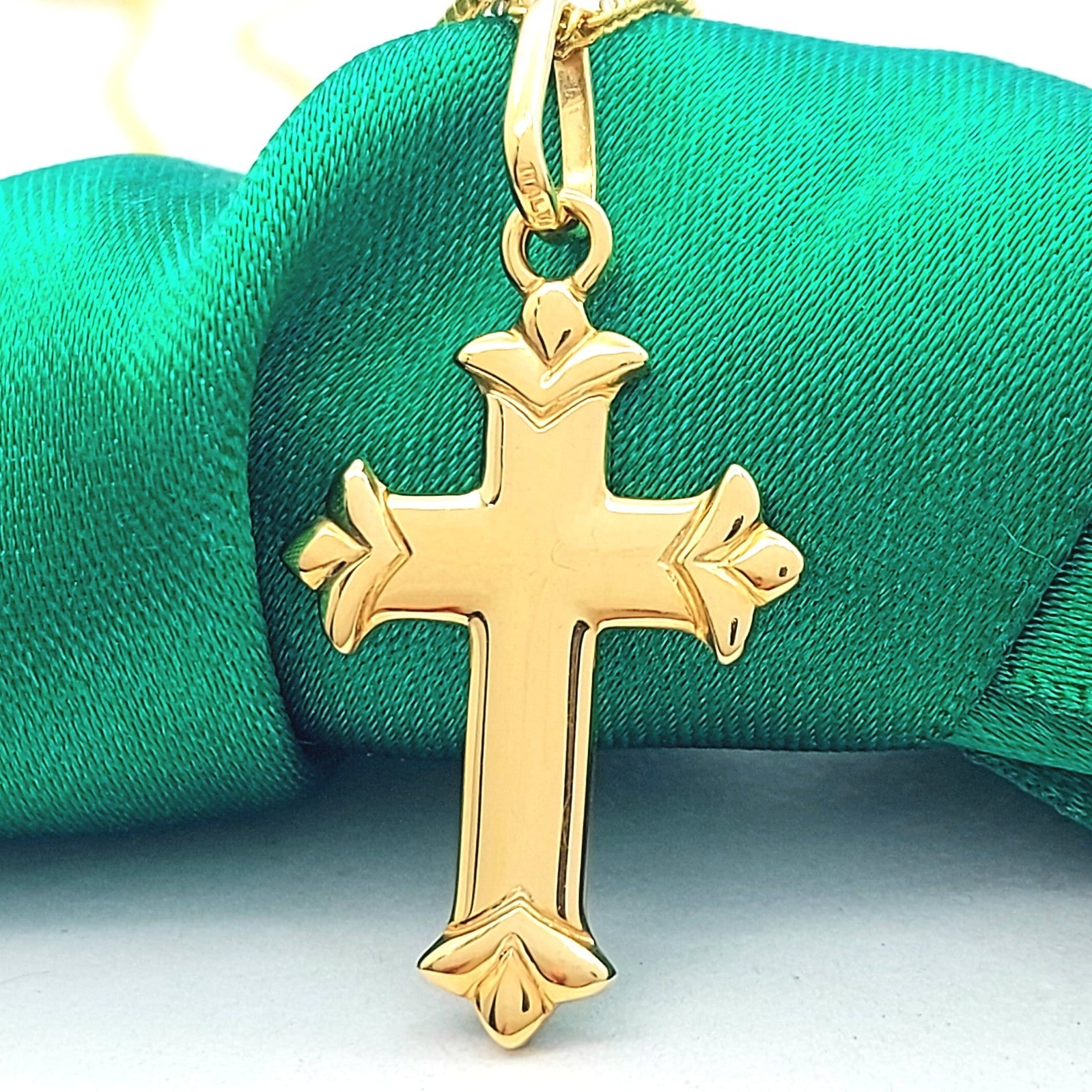 Orthodox Cross Italian Yellow Gold 9ct (375,9k) High Quality Pendant