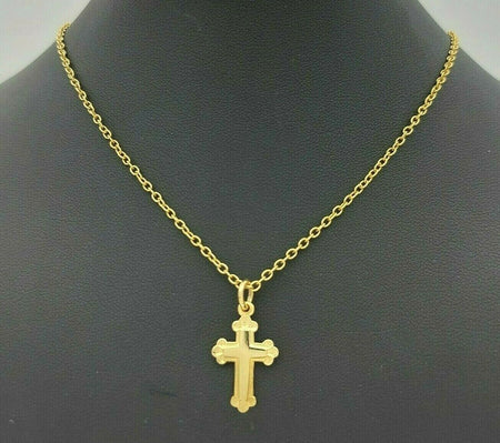 Ladies Pendant 9ct (375, 9K) Yellow Gold Small Cross Pendant