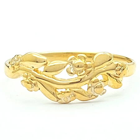 Ladies Yellow Gold 9ct (375, 9K) Floral Vine High Quality Ring