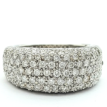 Ladies White Gold 18ct (750, 18K) Natural Top Cluster 1.00ct of Diamonds Ring