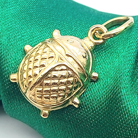 Lady Bug Yellow Gold 9ct (375, 9K) High Quality Rare Handmade Pendant