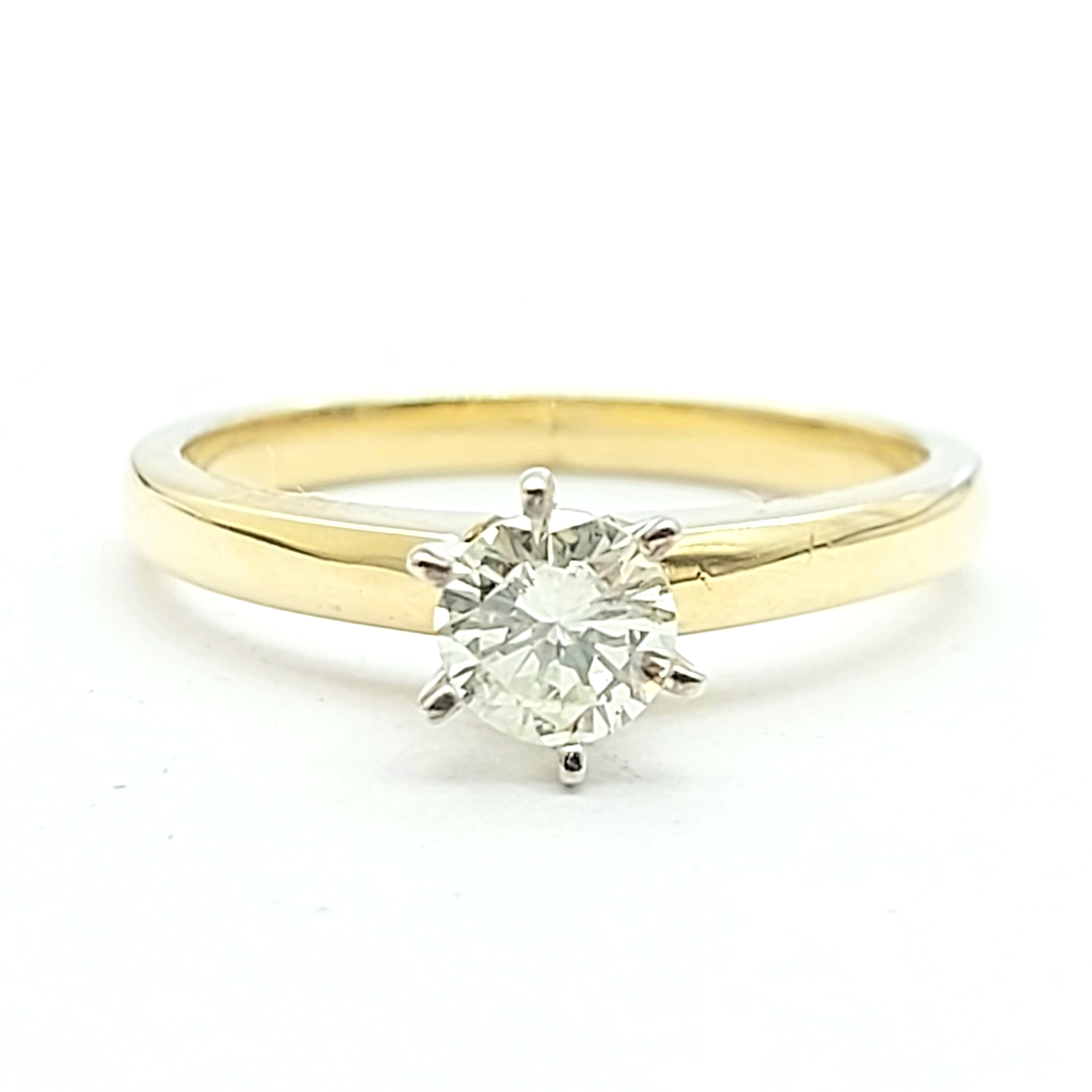 Ladies Yellow Gold 14ct (585, 14k) Natural Diamond (46pts) Engagement Ring