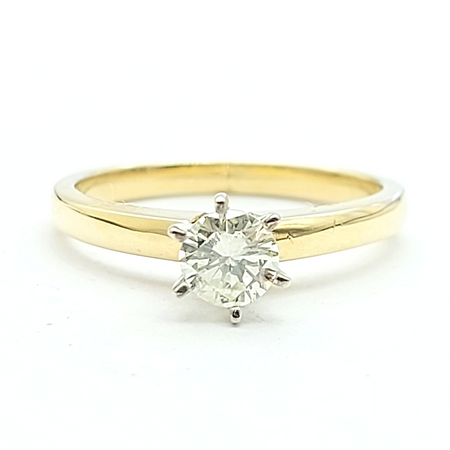 Ladies Yellow Gold 14ct (585, 14k) Natural Diamond (46pts) Engagement Ring