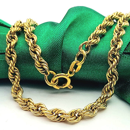 Twisted Rope Chain Yellow Gold 9ct (375, 9K) Necklace
