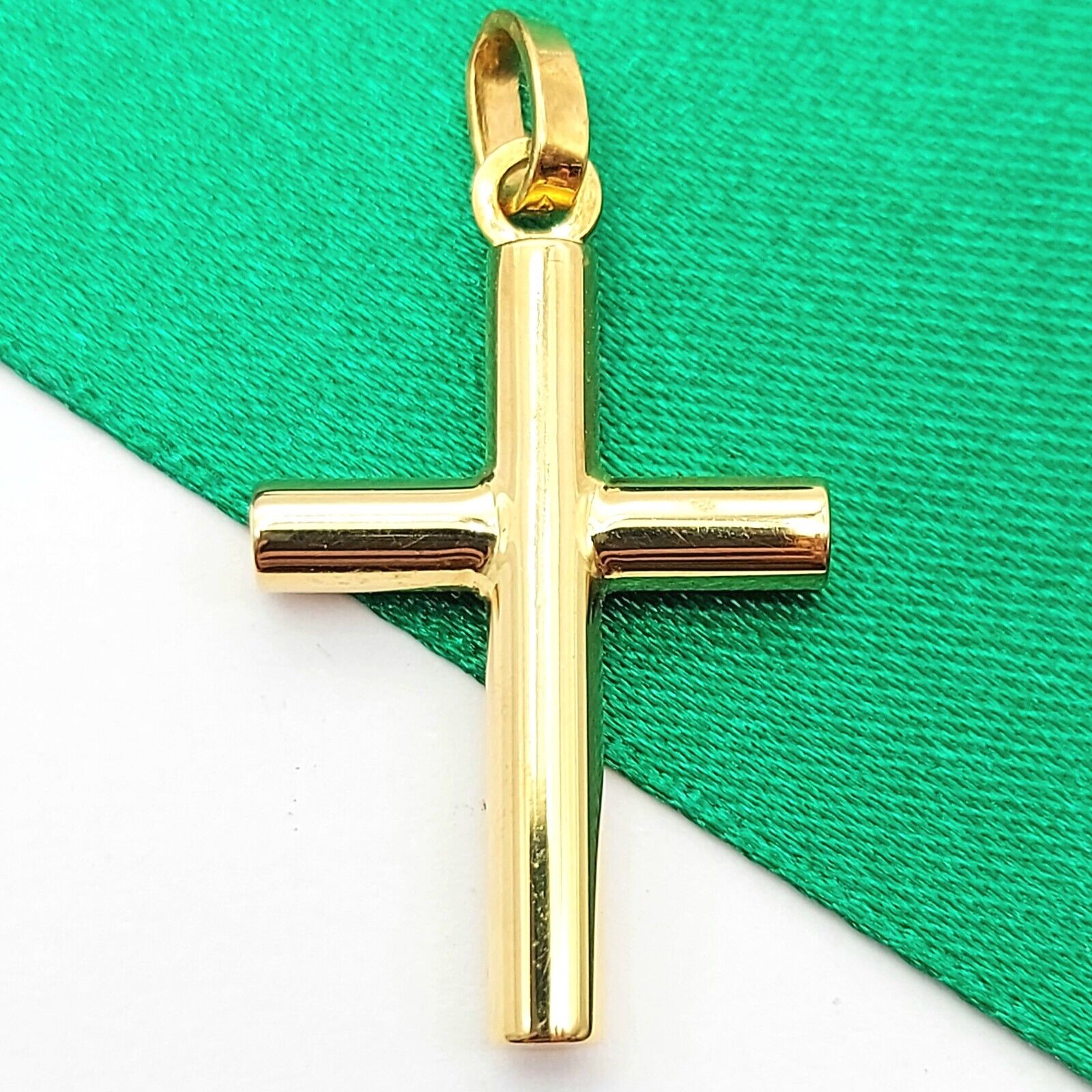 Crucifix Plain Cross Yellow Gold 14ct (585, 14K) High Quality Pendant
