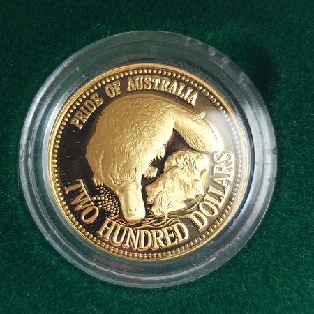 22ct (22K,916) 1990 The Pride of Australia Platypus 10g Coin