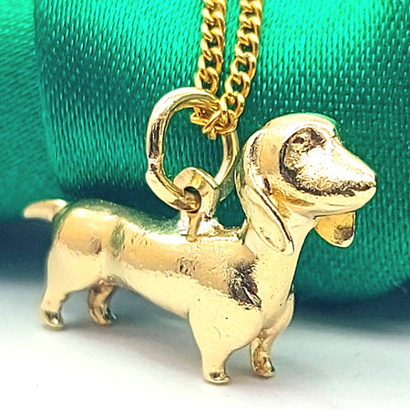 Dachshund/ Sausage Dog Yellow Gold 10ct (417, 10K) High Quality Rare Pendant