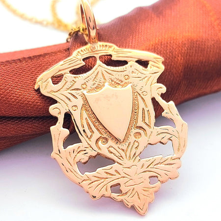 Antique Emblem Rose Gold 9ct (375, 9K) Solid High Quality Pendant