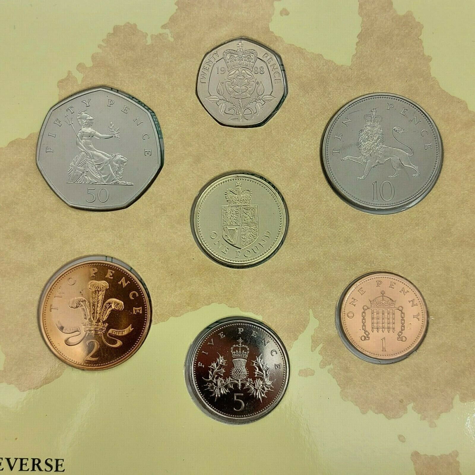 1988 United Kingdom Brilliant Uncirculated Coin Collection