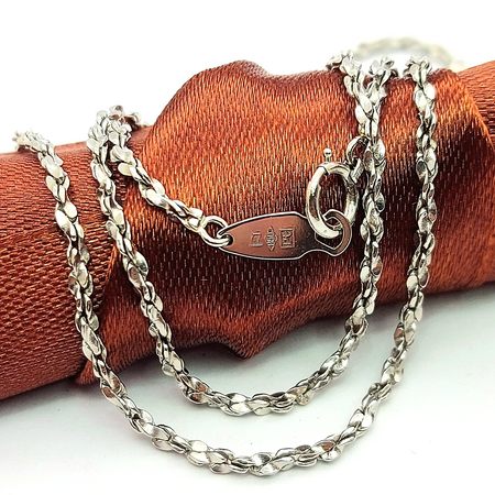 Ladies Platinum (850) High Quality Unique Wheat Link Chain Necklace