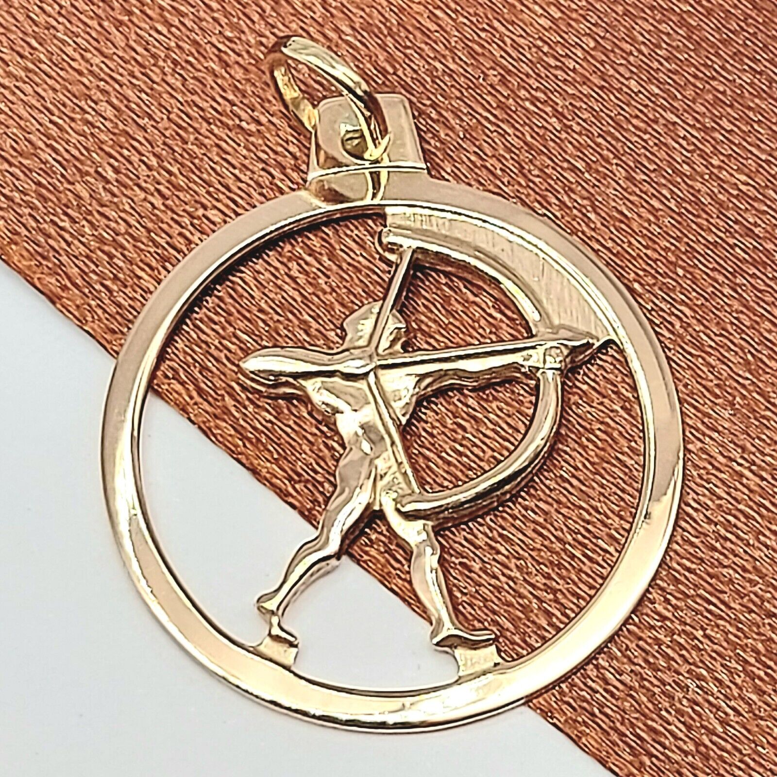 Unisex Rose Gold 9ct (375,9k) High Quality Circular Rare Apollo Pendant