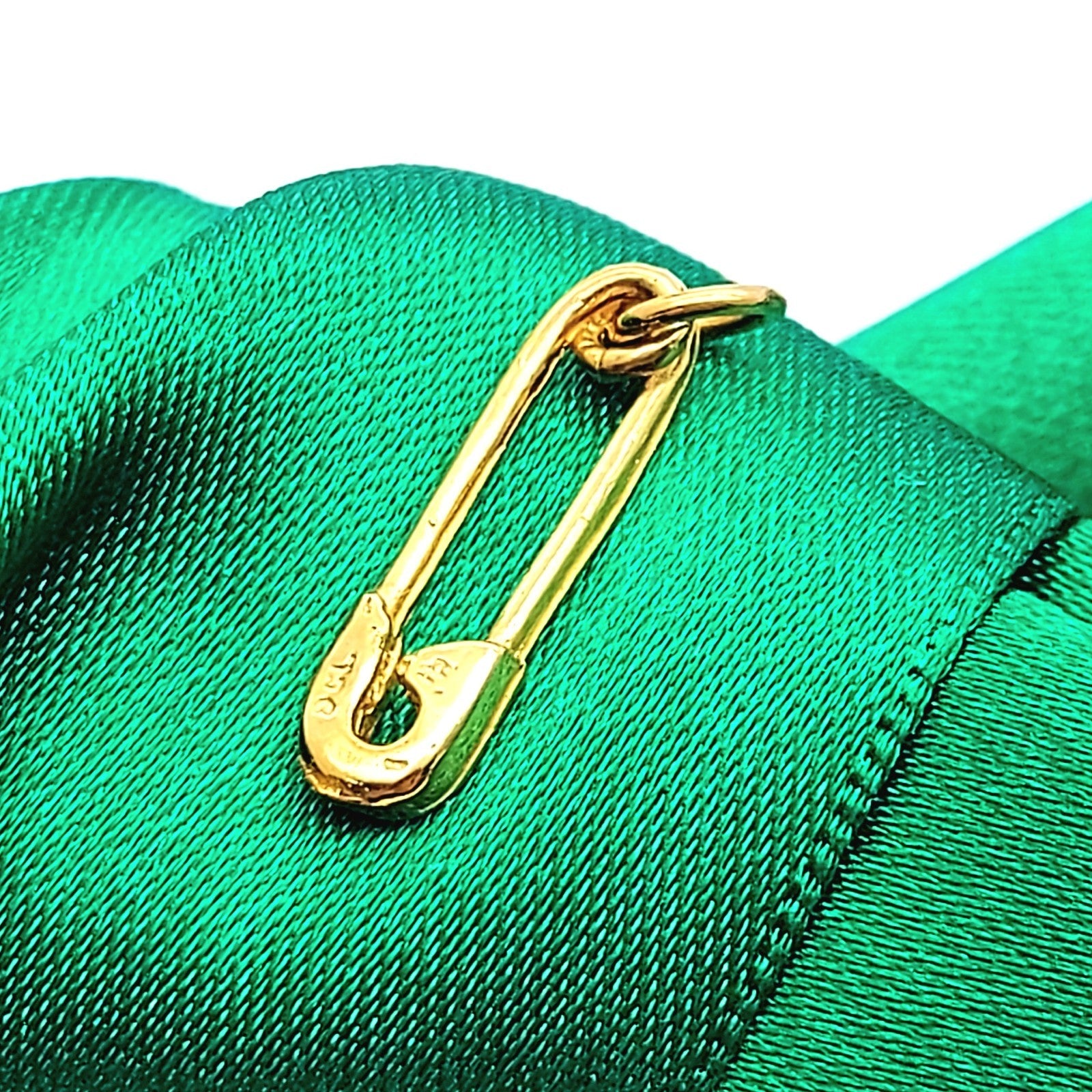 Safety Pin Yellow Gold 9ct (375, 9K) Rare Handmade Pendant