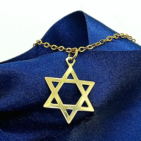 Yellow Gold Star of David 9ct (375, 9K) Religious Pendant