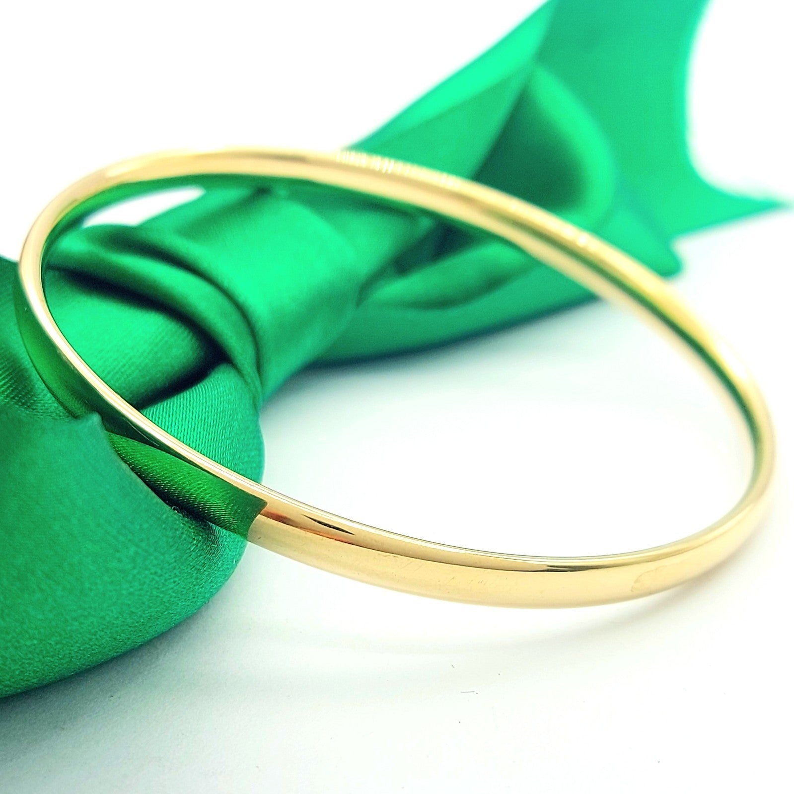 Ladies Yellow Gold 9ct (375, 9K) High Quality Round Plain Smooth Bangle