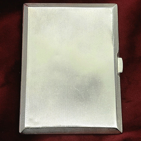 Solid (925) Sterling Silver (150g) 1930s J.H.W Birmingham Antique Cigarette Case