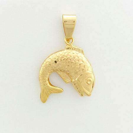 Ladies Pendant 14ct (585, 14K) Yellow Gold Koi Fish Pendant