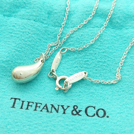 Tiffany & Co 'Elsa Peretti' Sterling Silver (925) Teardrop Pendant Necklace