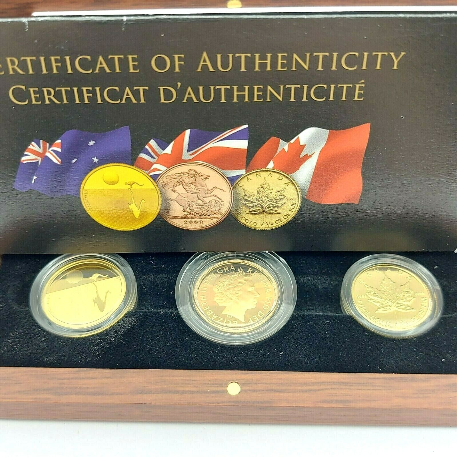 2008 Icons of the Commonwealth 3x Gold Coin Set