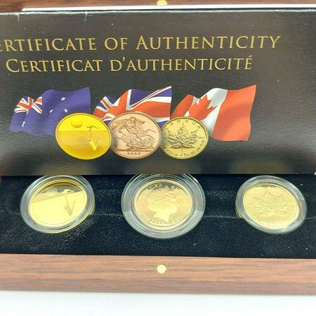 2008 Icons of the Commonwealth 3x Gold Coin Set
