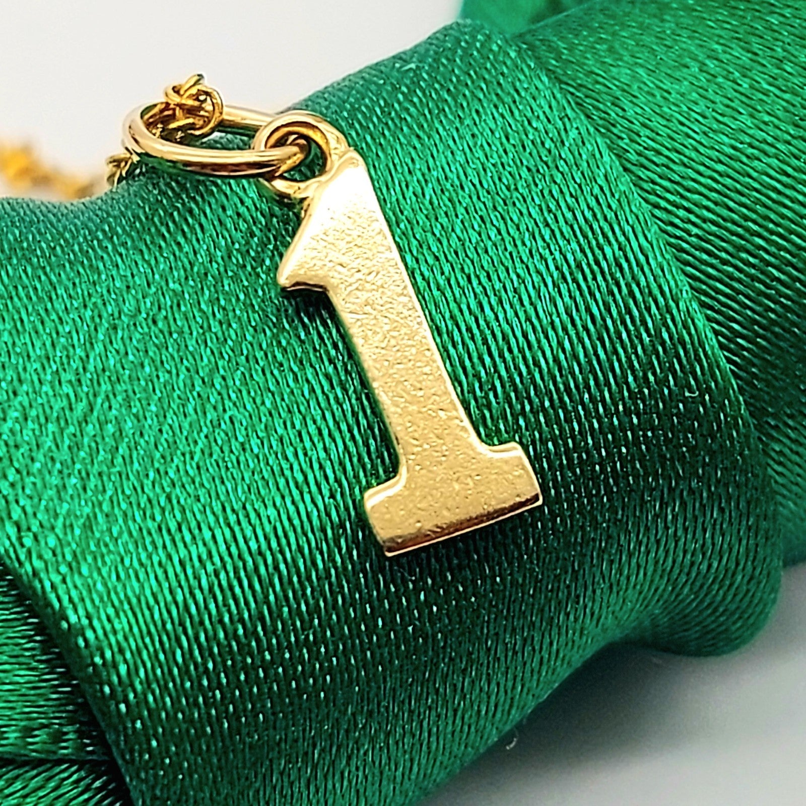 Number One '1' Yellow Gold 9ct (375, 9K) Vintage Pendant/Charm